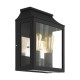 Eglo-97294 - Soncino - Outdoor Clear & Black Twin Lantern Wall Lamp