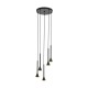 Ceiling Lights - Cortaderas - Black & Gold 5 Light Cluster Fitting Eglo-97606 - Cortaderas - Black & Gold 5 Light Cluster Fitting