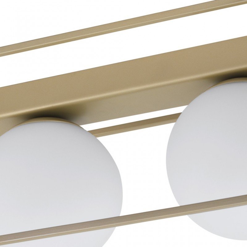 Ceiling Lights - Vallaspra - Opal Glass with Champagne 2 Light Semi Flush Eglo-97792 - Vallaspra - Opal Glass with Champagne 2 Light Semi Flush