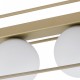 Ceiling Lights - Vallaspra - Opal Glass with Champagne 2 Light Semi Flush Eglo-97792 - Vallaspra - Opal Glass with Champagne 2 Light Semi Flush