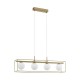 Eglo-97793 - Vallaspra - Champagne 4 Light over Island Fitting with Opal Glasses