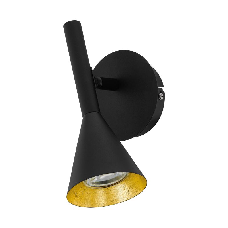 Wall Lights - Cortaderas - Black & Gold Wall Lamp Eglo-97804 - Cortaderas - Black & Gold Wall Lamp