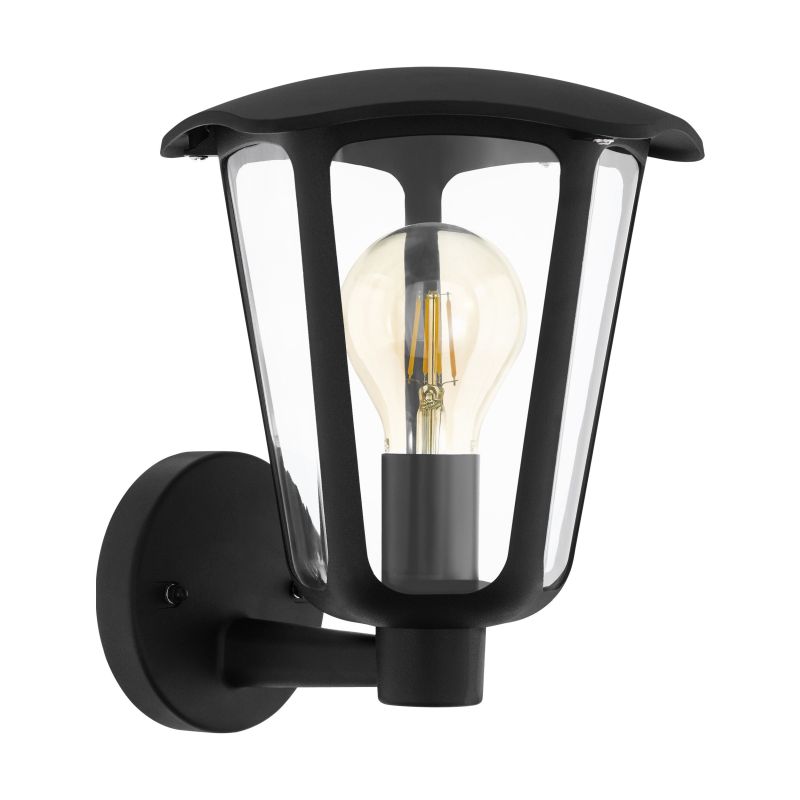 Outdoor - Monreale - Outdoor Clear & Black Wall Lamp Eglo-98119 - Monreale - Outdoor Clear & Black Wall Lamp