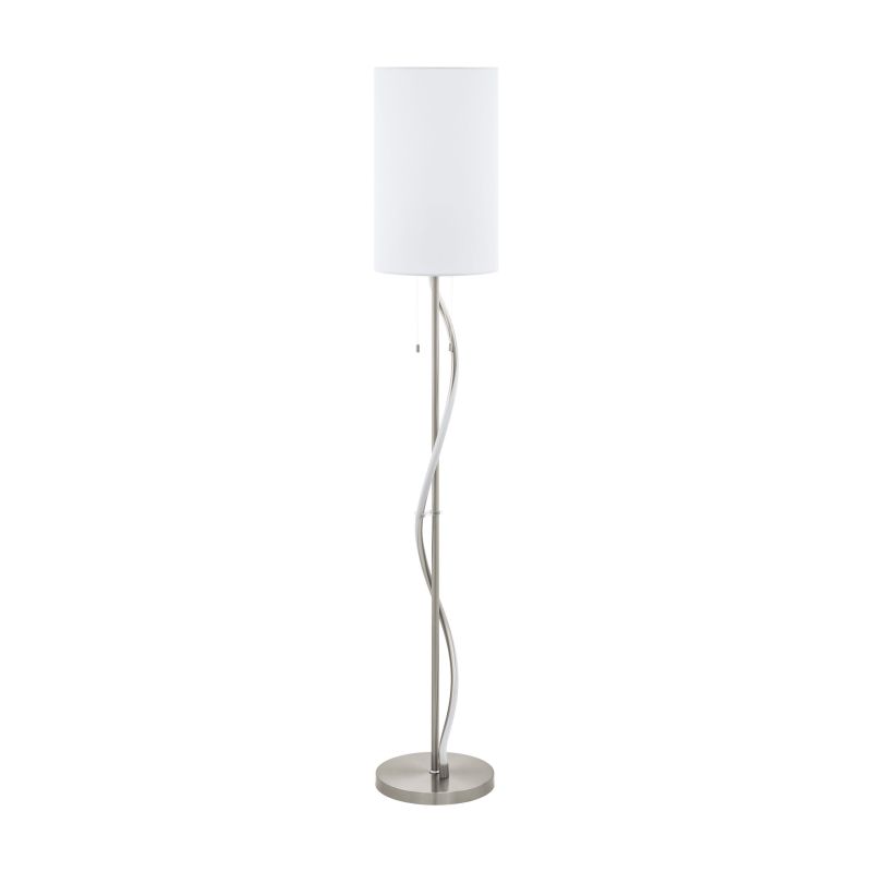 Eglo-98309 - Espartal - LED White & Satin Nickel Floor Lamp
