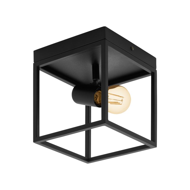 Eglo-98331 - Silentina - Black Single Lantern Ceiling Lamp