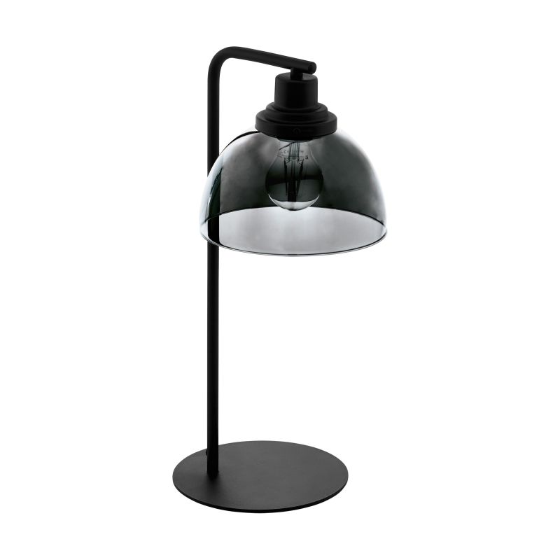 Eglo-98386 - Beleser - Smoky Glass & Black Table Lamp