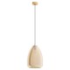 Ceiling Lights - Alobrase - Amber Glass with Brushed Gold Pendant Eglo-98647 - Alobrase - Amber Glass with Brushed Gold Pendant