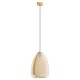 Eglo-98647 - Alobrase - Brushed Brass Pendant with Amber Glass