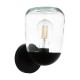 Eglo-98701 - Donatori - Outdoor Clear Glass & Black Wall Lamp
