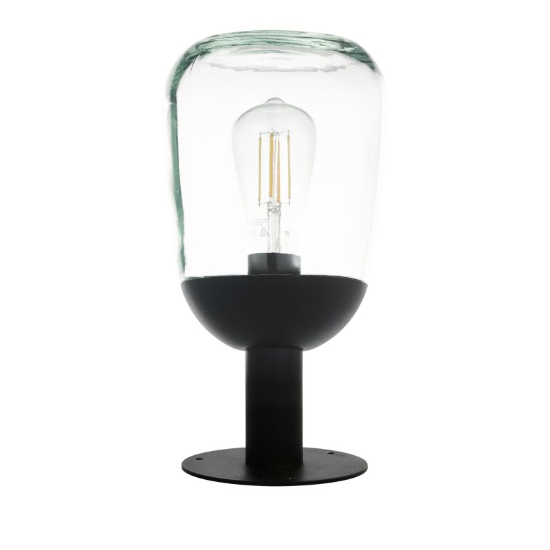 Eglo-98702 - Donatori - Outdoor Clear Glass & Black Small Post