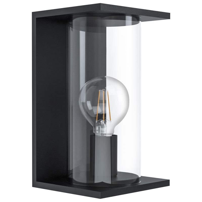Eglo-98713 - Cascinetta - Outdoor Black & Clear Glass Wall Lamp