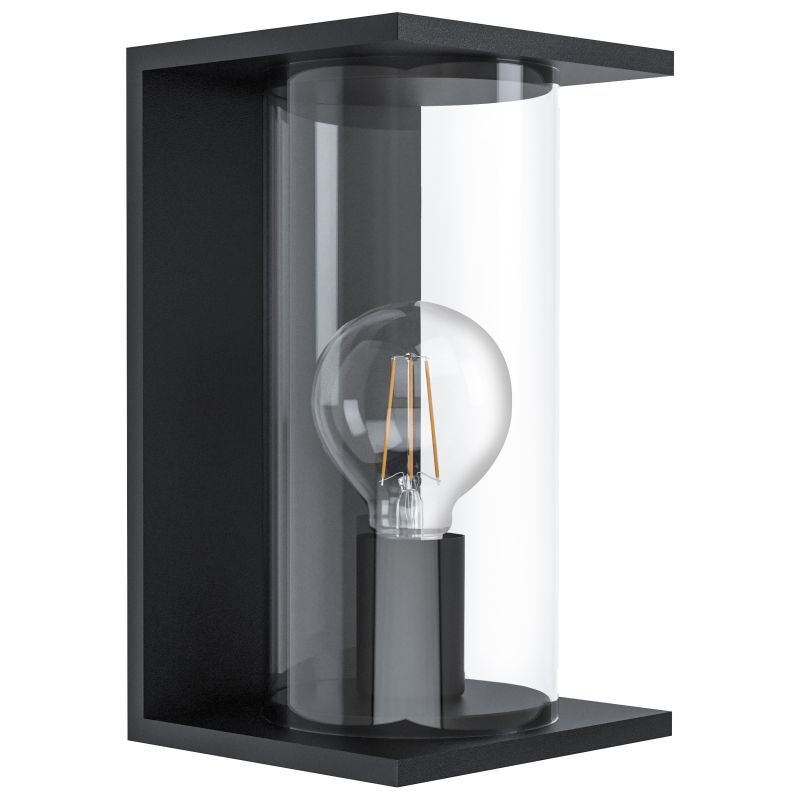 Eglo-98713 - Cascinetta - Black Wall Lamp with Clear Glass