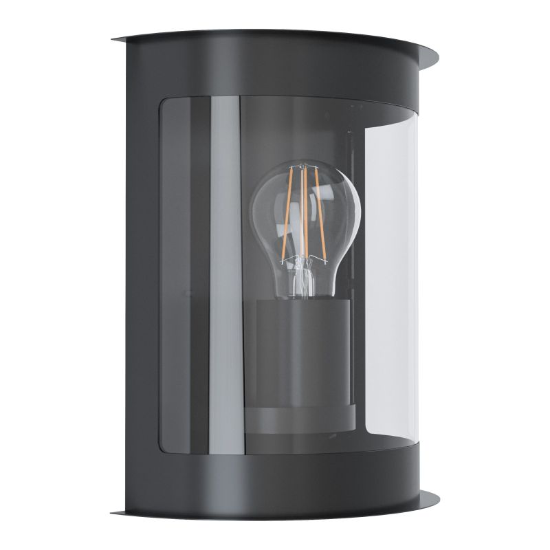 Eglo-98718 - Daril 1 - Outdoor Clear & Black Wall Lamp