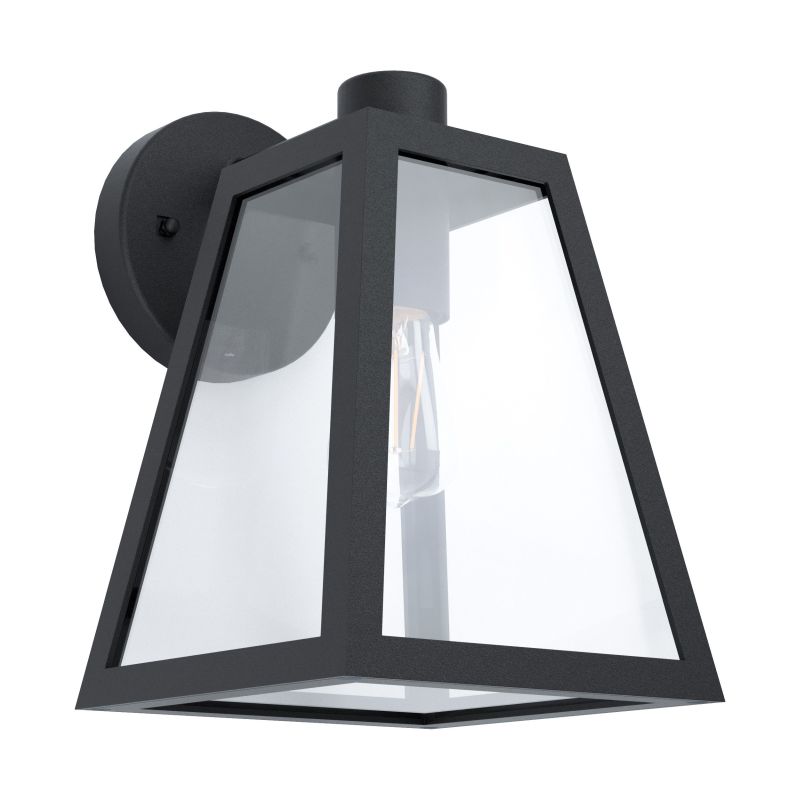 Eglo-98719 - Mirandola - Outdoor Black Lantern Wall Lamp