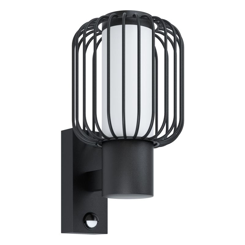 Outdoor - Ravello - Black & White PIR Wall Lamp Eglo-98722 - Ravello - Black & White PIR Wall Lamp
