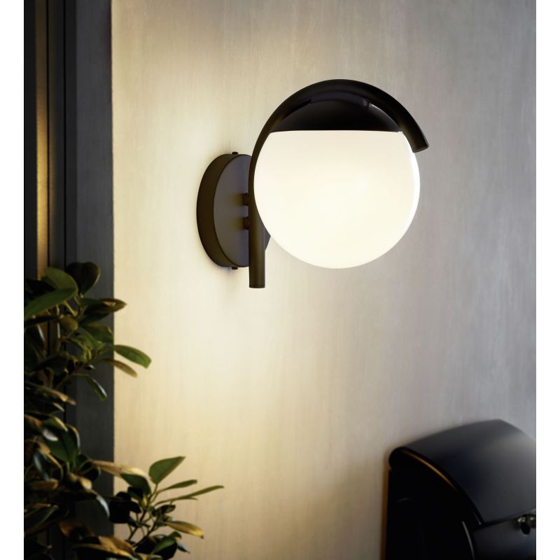Eglo-98731 - Prata Vecchia - Outdoor White & Black Wall Lamp