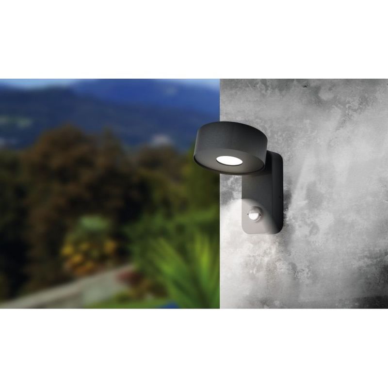 Eglo-98738 - Palosco - Outdoor LED Black with Sensor Wall Lamp
