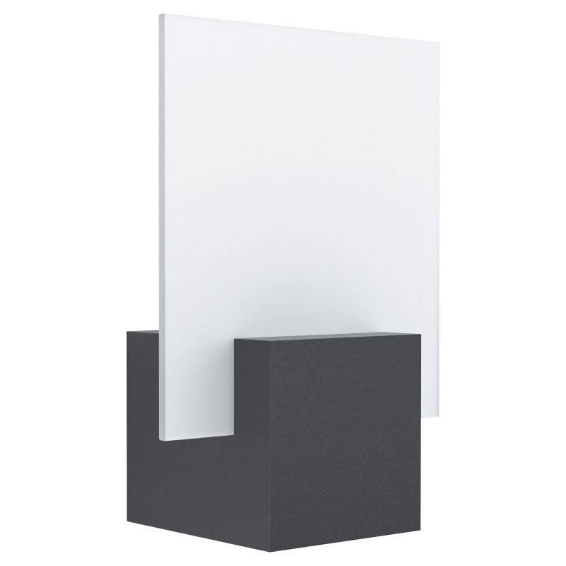Eglo-98745 - Adamello - LED White Satin Glass & Black Wall Lamp