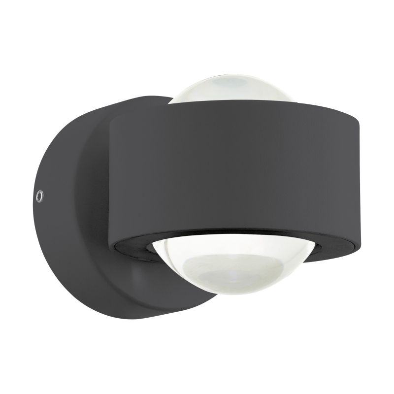 Eglo-98746 - Treviolo - LED Clear Glass & Anthracite Up&Down Wall Lamp