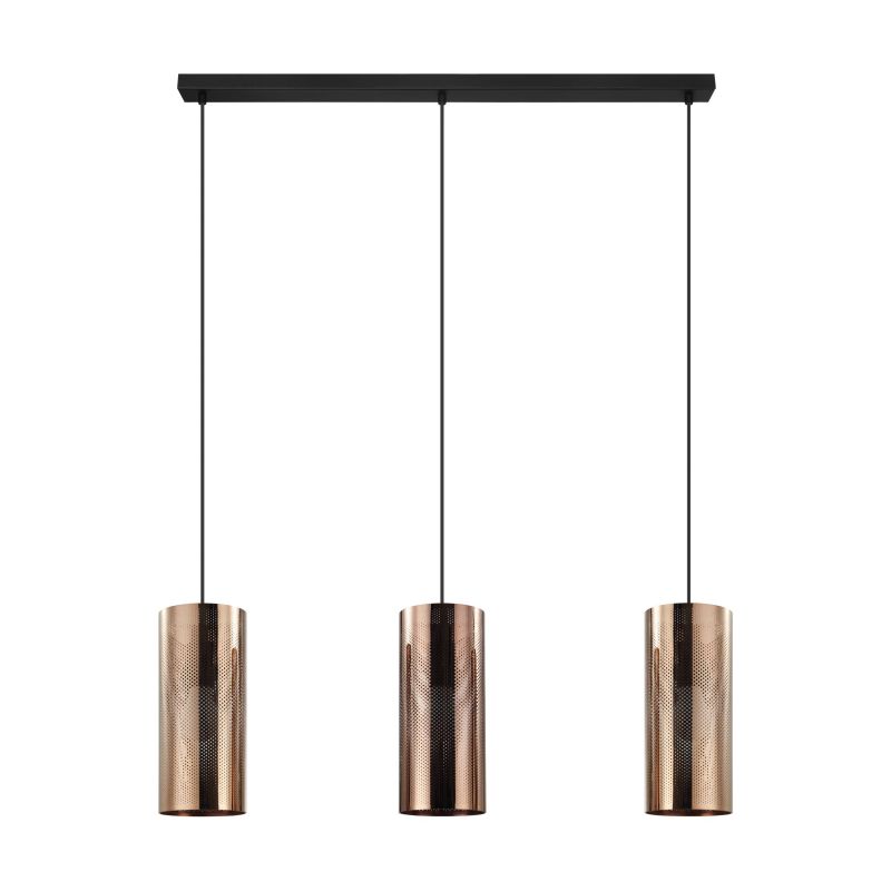 Kitchen Lights - Tabiago - Rose Gold & Black 3 Light over Island Fitting Eglo-99017 - Tabiago - Rose Gold & Black 3 Light over Island Fitting