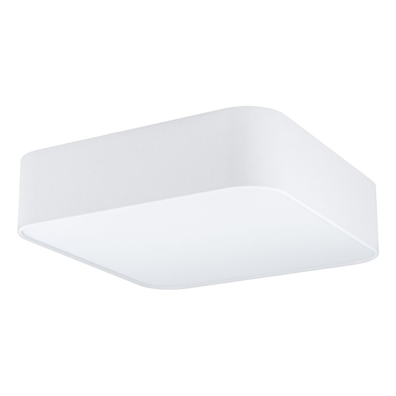 Ceiling Lights - Pasteri Square - White Fabric & White Diffuser 5 Light Square Flush Eglo-99089 - Pasteri Square - White Fabric & White Diffuser 5 Light Square Flush