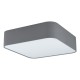 Eglo-99092 - Pasteri Square - Grey & White Diffuser 5 Light Square Flush