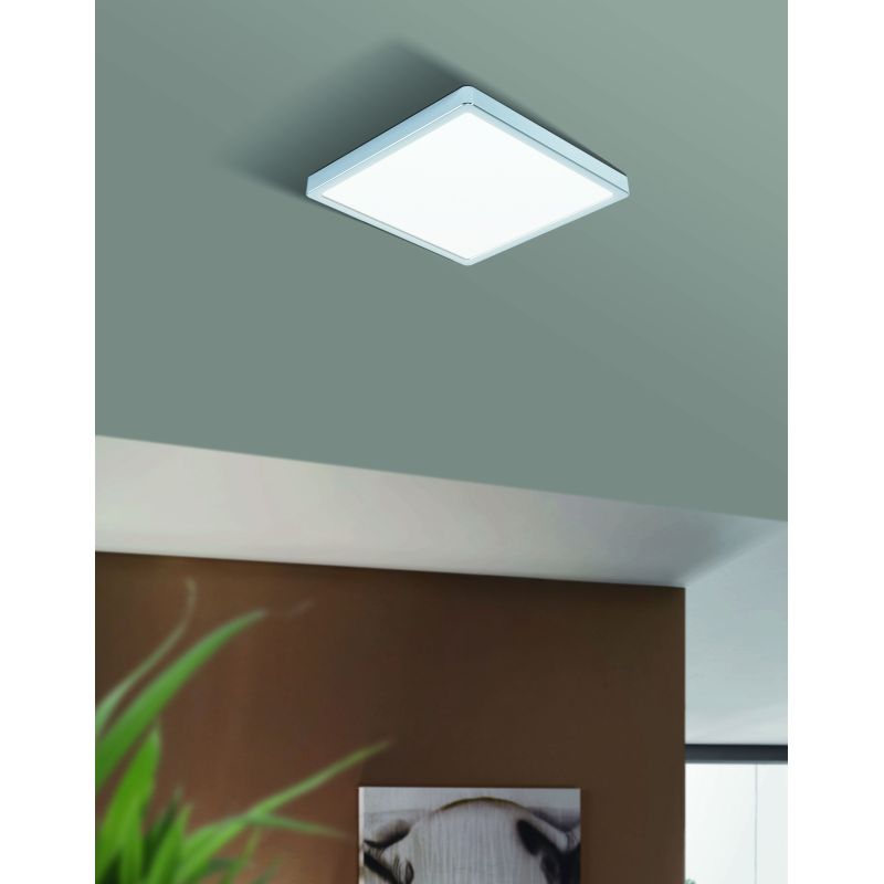 Eglo-99269 - Fueva 5 - LED White & Chrome Square Ceiling Lamp