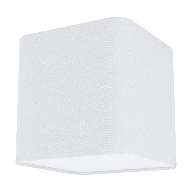 Ceiling Lights - Posaderra - White Fabric & White Diffuser 1 Light Square Flush Eglo-99299 - Posaderra - White Fabric & White Diffuser 1 Light Square Flush