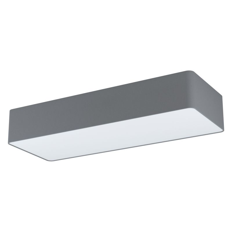 Ceiling Lights - Posaderra - Grey & White Diffuser 3 Light Rectangle Flush Eglo-99303 - Posaderra - Grey & White Diffuser 3 Light Rectangle Flush