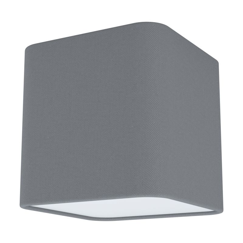 Ceiling Lights - Posaderra - Grey & White Diffuser 1 Light Square Flush Eglo-99304 - Posaderra - Grey & White Diffuser 1 Light Square Flush