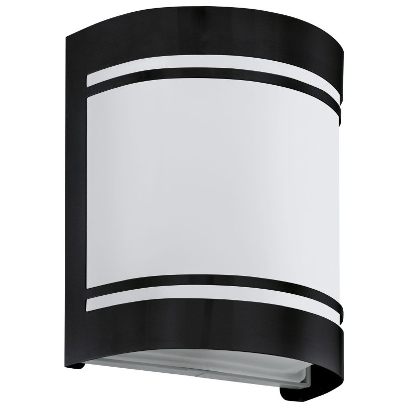 Eglo-99565 - Cerno - Outdoor Frosted Glass & Black Wall Lamp