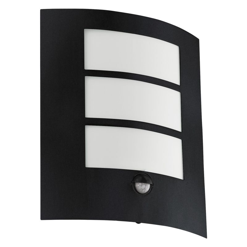 Eglo-99568 - City - Outdoor White & Black Wall lamp with Sensor