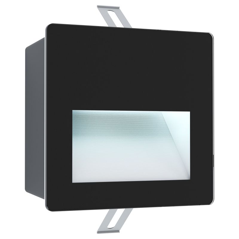 Outdoor - Aracena - LED Black Square Recessed Brick Light Eglo-99574 - Aracena - LED Black Square Recessed Brick Light