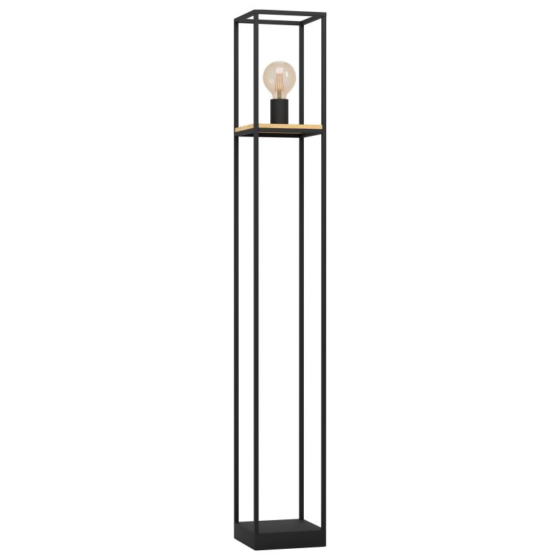 Eglo-99798 - Libertad - Black & Wood Floor Lamp