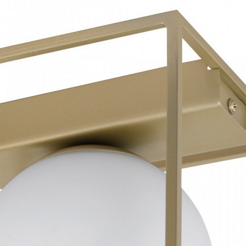 Ceiling Lights - Vallaspra - Opal Glass with Champagne Single Semi Flush Eglo-97791 - Vallaspra - Opal Glass with Champagne Single Semi Flush