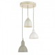 Ceiling Lights - Blyton - Retro Cream with Wood 3 Light Cluster Pendant Dar-BLY0343 - Blyton - Retro Cream with Wood 3 Light Cluster Pendant
