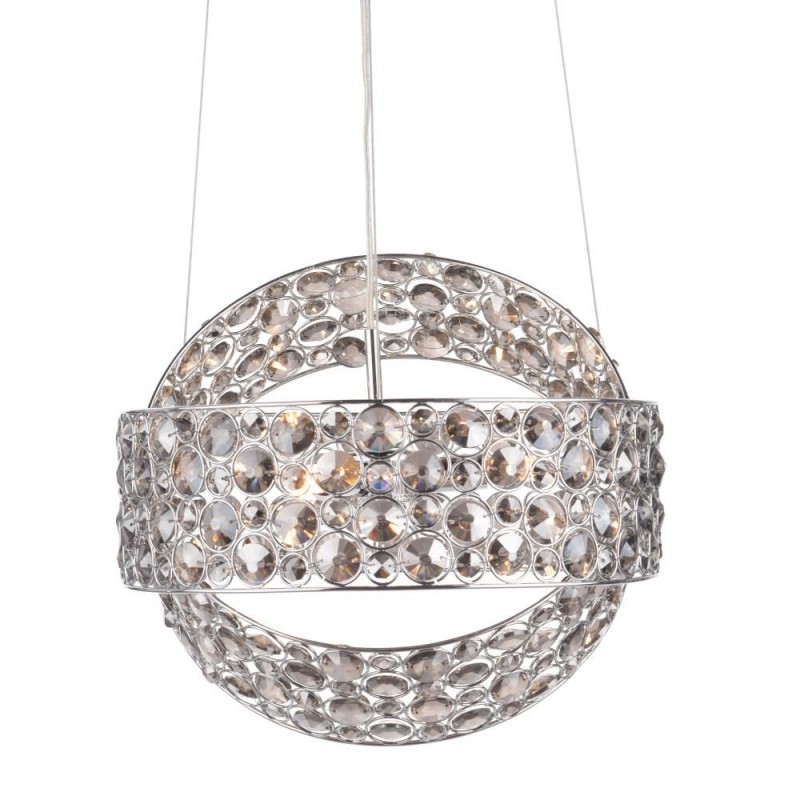 Ceiling Lights - Sewanee - Smoky Crystal & Chrome 3 Light Pendant Dar-SEW0310 - Sewanee - Smoky Crystal & Chrome 3 Light Pendant
