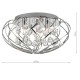 Dar-DAV5250 - Davian - Decorative Crystal & Chrome 3 Light Flush