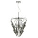 Ceiling Lights - Tsuki - Smoky Glass & Polished Chrome 6 Light Pendant Dar-50028 - Tsuki - Smoky Glass & Polished Chrome 6 Light Pendant