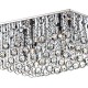 Dar-ABA4750 - Abacus - Square Chrome With Clear Droppers 8 Light Flush