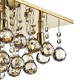 Crystal & Acrylic - Abacus - Square Gold With Amber Droppers 4 Light Flush Dar-ABA5240 - Abacus - Square Gold With Amber Droppers 4 Light Flush