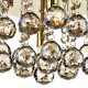 Crystal & Acrylic - Abacus - Square Gold With Amber Droppers 4 Light Flush Dar-ABA5240 - Abacus - Square Gold With Amber Droppers 4 Light Flush
