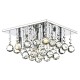 Dar-ABA5250 - Abacus - Square Chrome With Clear Droppers 4 Light Flush