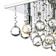 Dar-ABA5250 - Abacus - Square Chrome With Clear Droppers 4 Light Flush