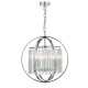 Ceiling Lights - Abdul - Chrome Ball with Glass Rods 3 Light Hanging Pendant Dar-ABD0350 - Abdul - Chrome Ball with Glass Rods 3 Light Hanging Pendant