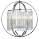 Ceiling Lights - Abdul - Chrome Ball with Glass Rods 3 Light Hanging Pendant Dar-ABD0350 - Abdul - Chrome Ball with Glass Rods 3 Light Hanging Pendant