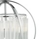 Ceiling Lights - Abdul - Chrome Ball with Glass Rods 3 Light Hanging Pendant Dar-ABD0350 - Abdul - Chrome Ball with Glass Rods 3 Light Hanging Pendant