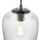 Dar-ABR0108 - Abrielle - Polished Nickel Pendant with Ribbed Glass