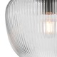 Dar-ABR5208 - Abrielle - Polished Nickel Semi Flush with Ribbed Glass