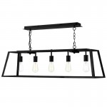 Academy - Matt Black 5 Light over Island Fitting Academy - Matt Black 5 Light over Island Fitting